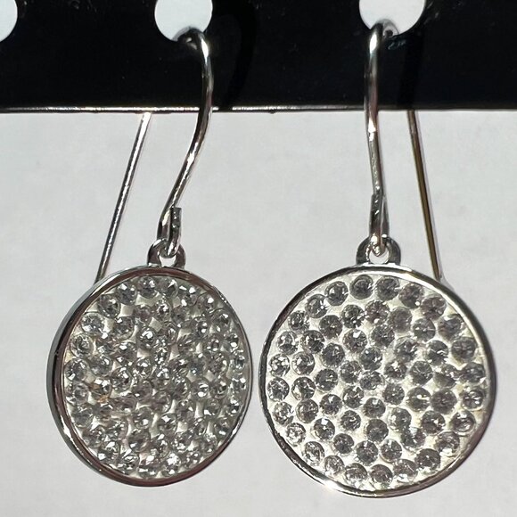 Brand New Never Worn Authentic Swarovski Top Circle Crystal Earrings - Picture 1 of 5